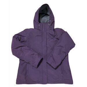 Lands End Squall Insulated Coat Jacket Womens Large 14-16 Purple Utility Chore